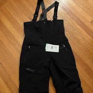 NWT | Marmot | Kids Rosco Black Ski Bib | Size XL